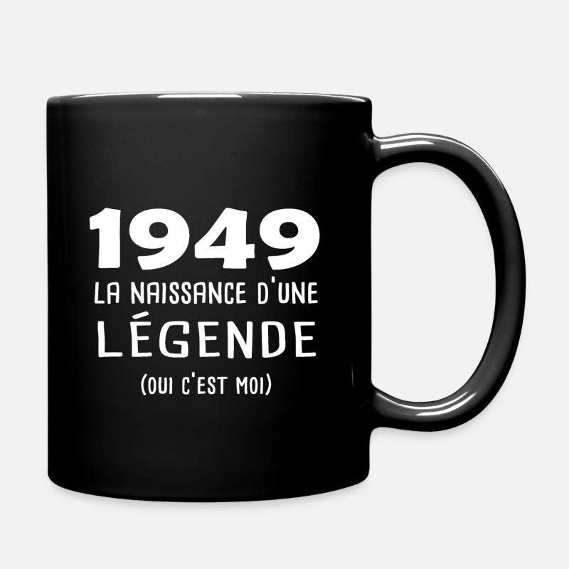 1949 cadeau année de naissance anniversaire - Mug uni - noir