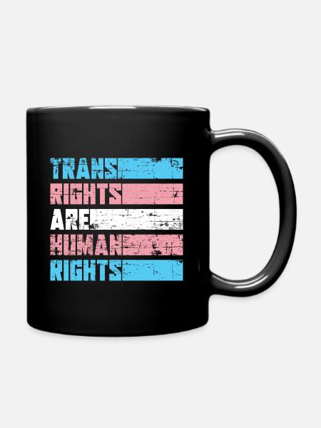 Trans Menschenrechte LGBT Transgender - Tasse einfarbig - Schwarz