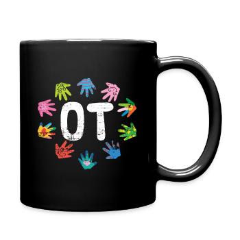 Ergo Practice Gift Therapists Occupational Therapy - Full Colour Mug - black - Right