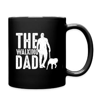 The walking dad dog dog owner dog owner Hun - Full Colour Mug - black - Right