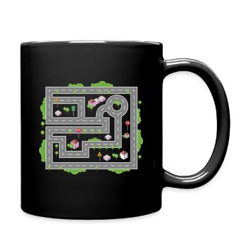 Play Cars on Daddy's Back Dad Massage - Full Colour Mug - black - Right