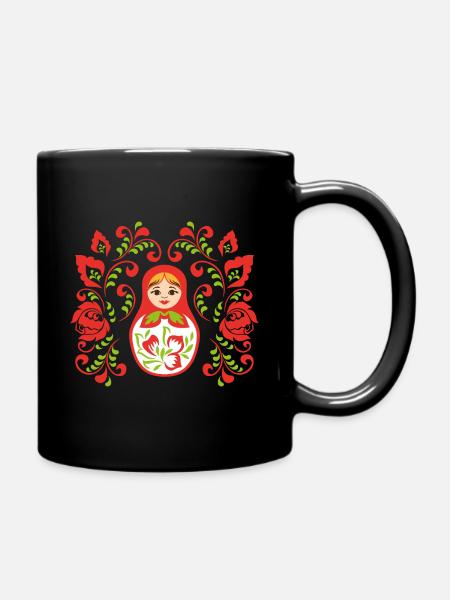 Matryochka cadeau URSS Russie poupée - Mug uni - noir
