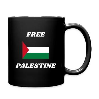 Free Palestine Palestinian Flag - Full Colour Mug - black - Right