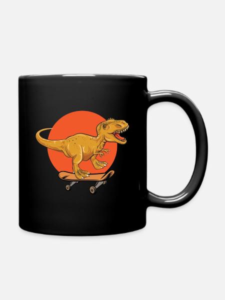 T-Rex Dinosaurier Trex Dino Skateboard - Tasse einfarbig - Schwarz