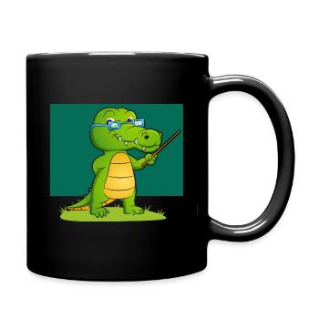 Teacher Crocodile Gift Teacher Alligator - Full Colour Mug - black - Right