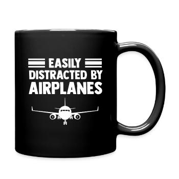 Pilote aviator aviator cadeau de vol - Mug uni - noir - Droite