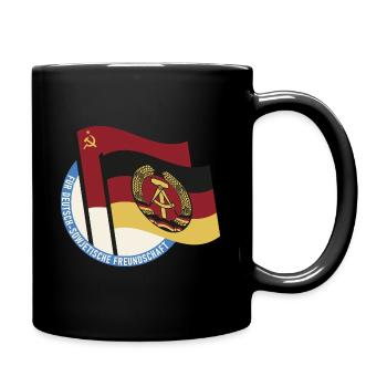 Für Deutsch Sowjetische Freundschaft Ossi DDR - Tasse einfarbig - Schwarz - Rechts