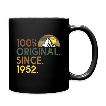 100% original since 1952 anniversary 70 years - Full Colour Mug - black - Right