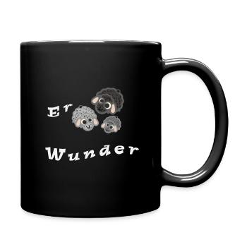 Erschafe Wunder - Tasse einfarbig - Schwarz - Rechts