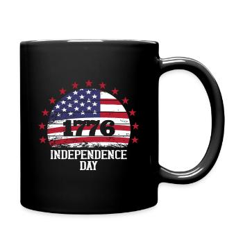 American Independence Day on July 4 - Full Colour Mug - black - Right