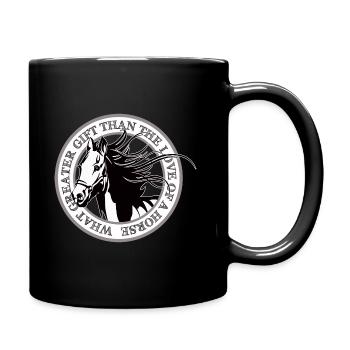 Les chevaux aiment - Mug uni - noir - Droite
