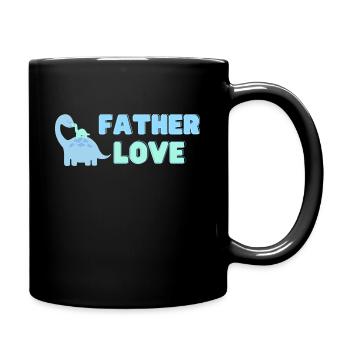 💗 Vaterliebe 💗 Das beste Geschenk für Väter - Tasse einfarbig - Schwarz - Rechts