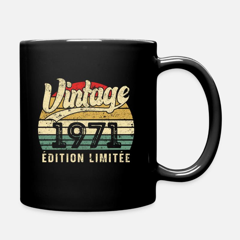 Vintage Geburtstagsgeschenk 1971 Limited Edition - Tasse einfarbig - Schwarz