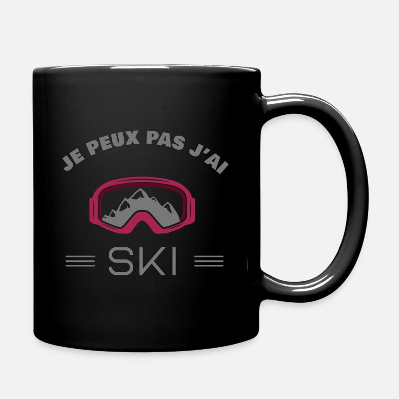 Je peux pas j'ai ski - Mug uni - noir