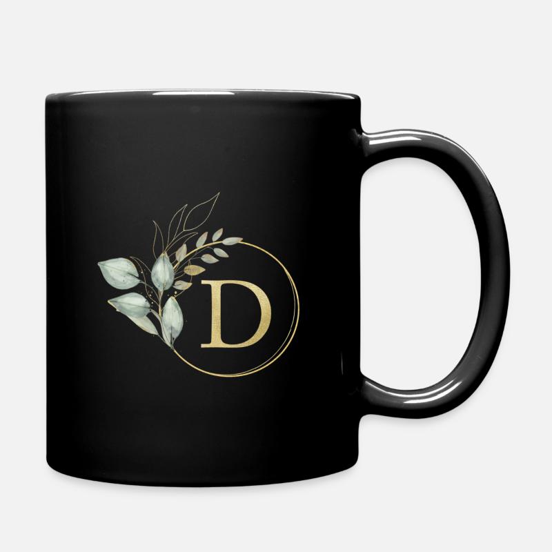 Monogramme D personnalisable - Mug uni - noir