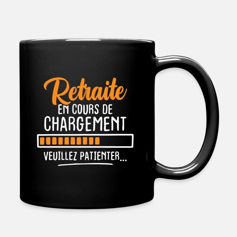 Retraite en cours de chargement veuillez patienter - Mug uni - noir