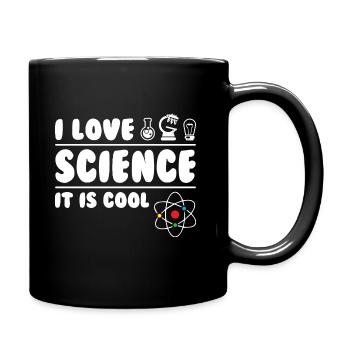 I Love Science - Tasse einfarbig - Schwarz - Rechts