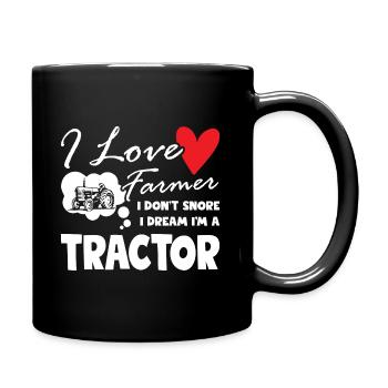 Agriculteur Don t Snore I Dream I m A Tractor Driver - Mug uni - noir - Droite