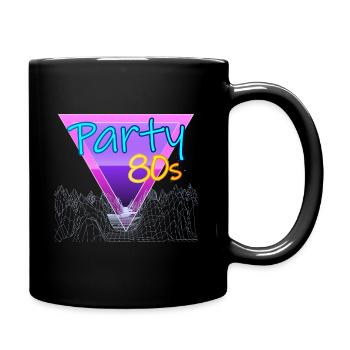 Party 80 Vintage Retro Jahr - Tasse einfarbig - Schwarz - Rechts