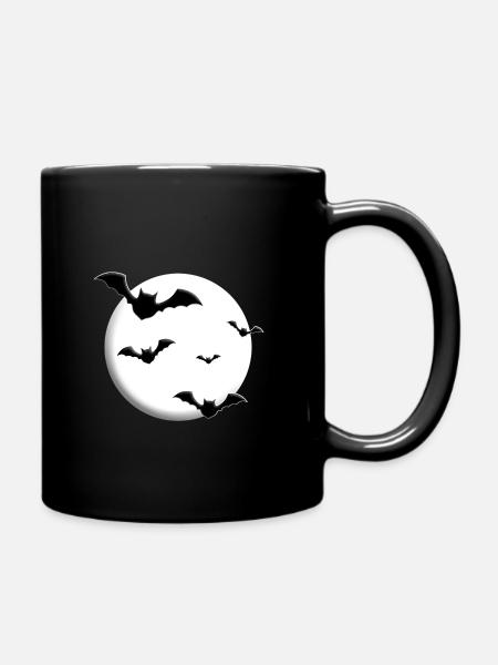 FLEDERMÄUSE - MOND - HALLOWEEN - FLEDERMAUS - Tasse einfarbig - Schwarz