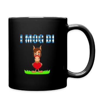 I MOG DI - HERZ - LIEBE - PFERD - PONY - VERLIEBT - Tasse einfarbig - Schwarz - Rechts