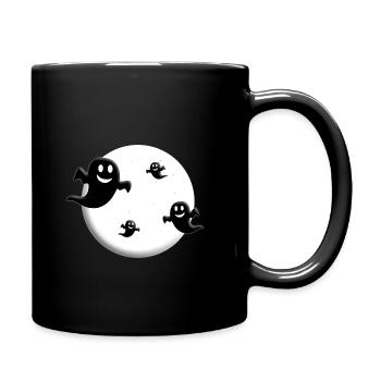 MOND - GEISTER - GESPENSTER - HALLOWEEN - Tasse einfarbig - Schwarz - Rechts