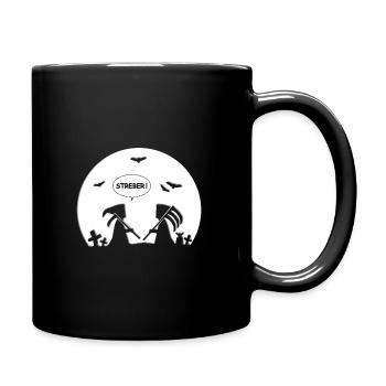 STREBER - SENSENMANN - REAPER - MOND - HALLOWEEN - Tasse einfarbig - Schwarz - Rechts