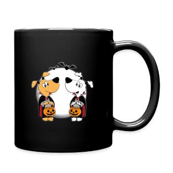 HUNDE - MOND - FLEDERMÄUSE - HALLOWEEN - TIERE - Tasse einfarbig - Schwarz - Rechts