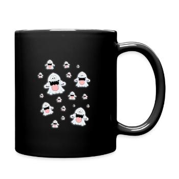 GESPENSTER - GEISTER - HALLOWEEN - KINDER - BABYS - Tasse einfarbig - Schwarz - Rechts
