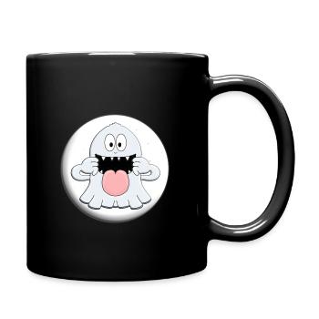 GESPENST - MONDSCHEIN - HALLOWEEN - KIND - KINDER - Tasse einfarbig - Schwarz - Rechts