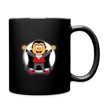 VAMPIR - HALLOWEEN - MONDSCHEIN - KINDER - Tasse einfarbig - Schwarz - Rechts