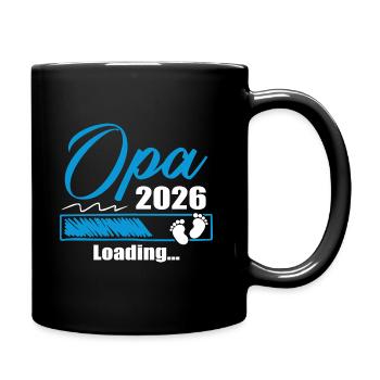 Werdender Opa 2026 Opa loading Geschenk Männer - Tasse einfarbig - Schwarz - Rechts