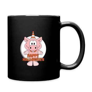 SCHWEIN - HAPPY HALLOWEEN - Tasse einfarbig - Schwarz - Rechts