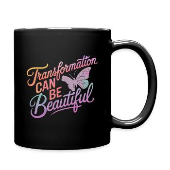 Schmetterling Monarchfalter Bunt Schmetterlinge - Tasse einfarbig - Schwarz - Rechts