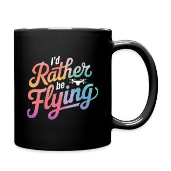 Dronen Pilot Quadrocopter Drone - Tasse einfarbig - Schwarz - Rechts