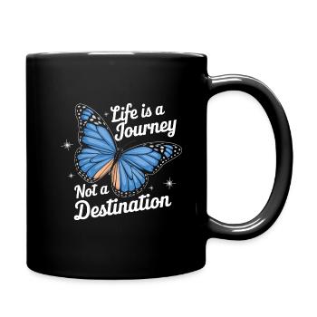 Schmetterling Monarchfalter Bunt Schmetterlinge - Tasse einfarbig - Schwarz - Rechts