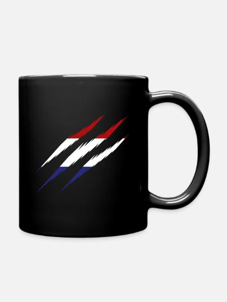 Drapeau des Pays-Bas scratch scratch scratch Amsterdam NL - Mug uni - noir