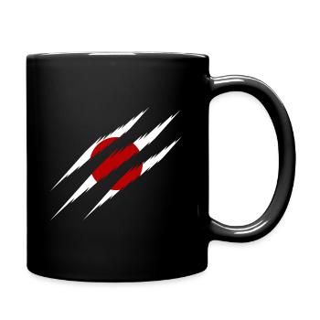 Drapeau du Japon à gratter - Mug uni - noir - Droite