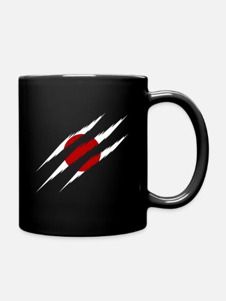 Drapeau du Japon à gratter - Mug uni - noir