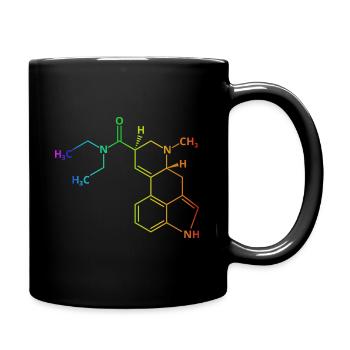 LSD molecule Bicycle Day Acid chemistry drug drug - Full Colour Mug - black - Right