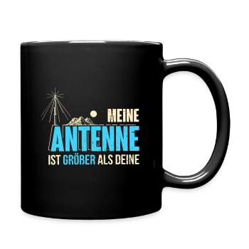 Amateurfunker Hobby Funker Geschenkidee - Tasse einfarbig - Schwarz - Rechts