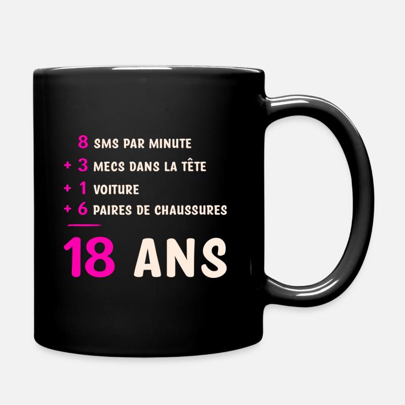 18 ans anniversaire - Mug uni - noir