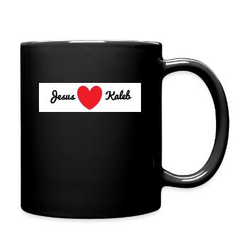 Jésus aime Caleb - Mug uni - noir - Droite