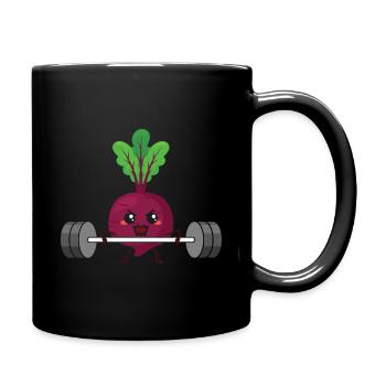 Vegan Vegan Bodybuilding Betterave - Mug uni - noir - Droite