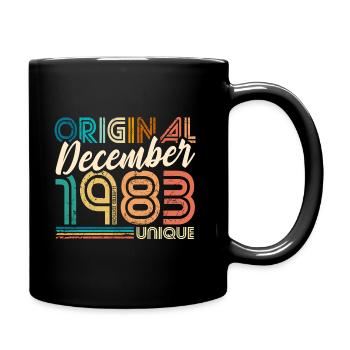 Vintage December 1983 Unique Limited Edition - Full Colour Mug - black - Right