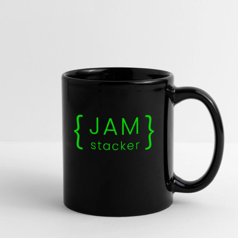 JAMstack - Javascript, APIs, Markup DeTypo Designs Tasse einfarbig