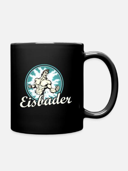 Eisbaden - Tasse einfarbig - Schwarz