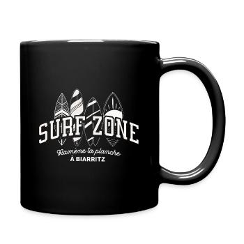 Surf Zone Bringen Sie Ihr Board zurück nach Biarritz - Tasse einfarbig - Schwarz - Rechts