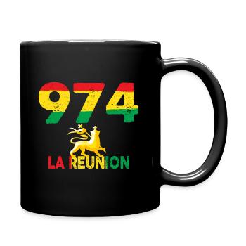 The Rastafari Reunion 974 Gift Vibrations Rasta - Full Colour Mug - black - Right