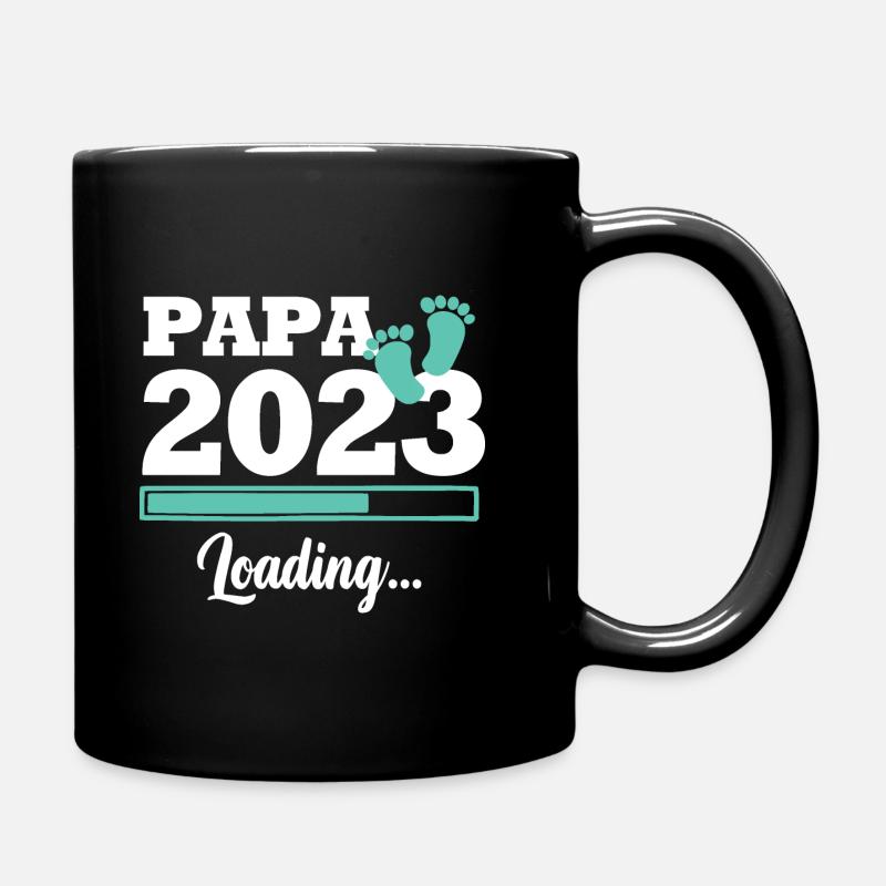 Papa 2023 wird geladen - Tasse einfarbig - Schwarz